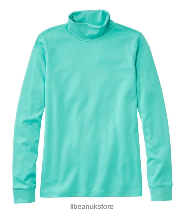 Clothing L.L.Bean Interlock Turtleneck Deep Aqua Women 0VRR666451