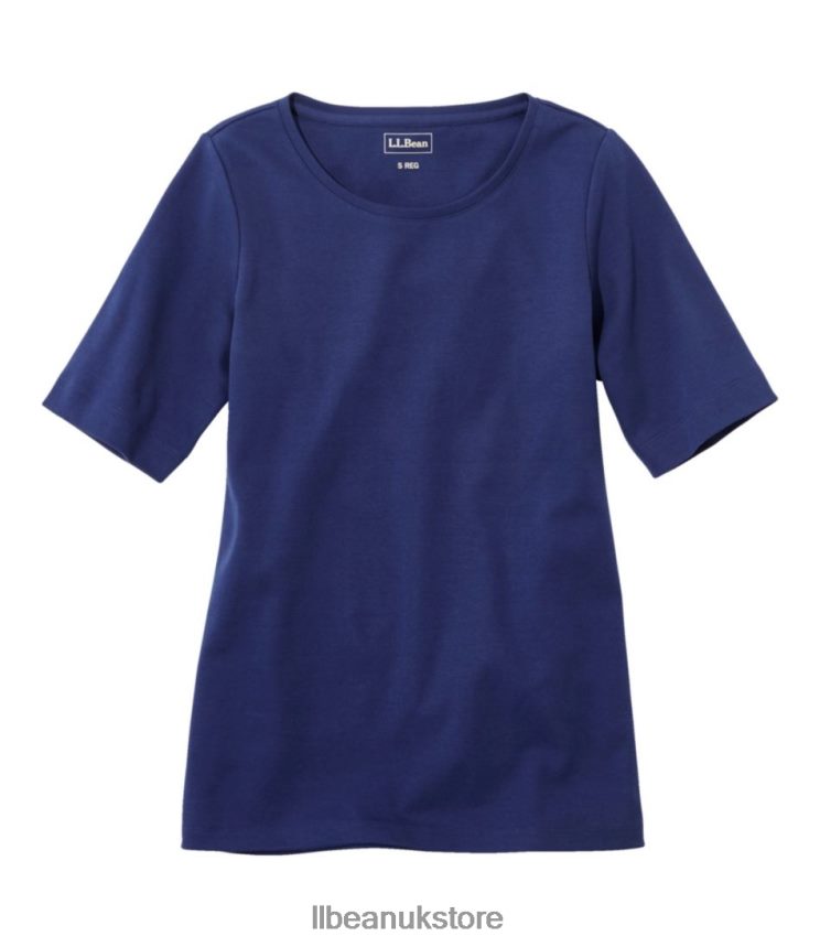 Clothing L.L.Bean Jewelneck Tee Alpine Blue Women 0VRR666