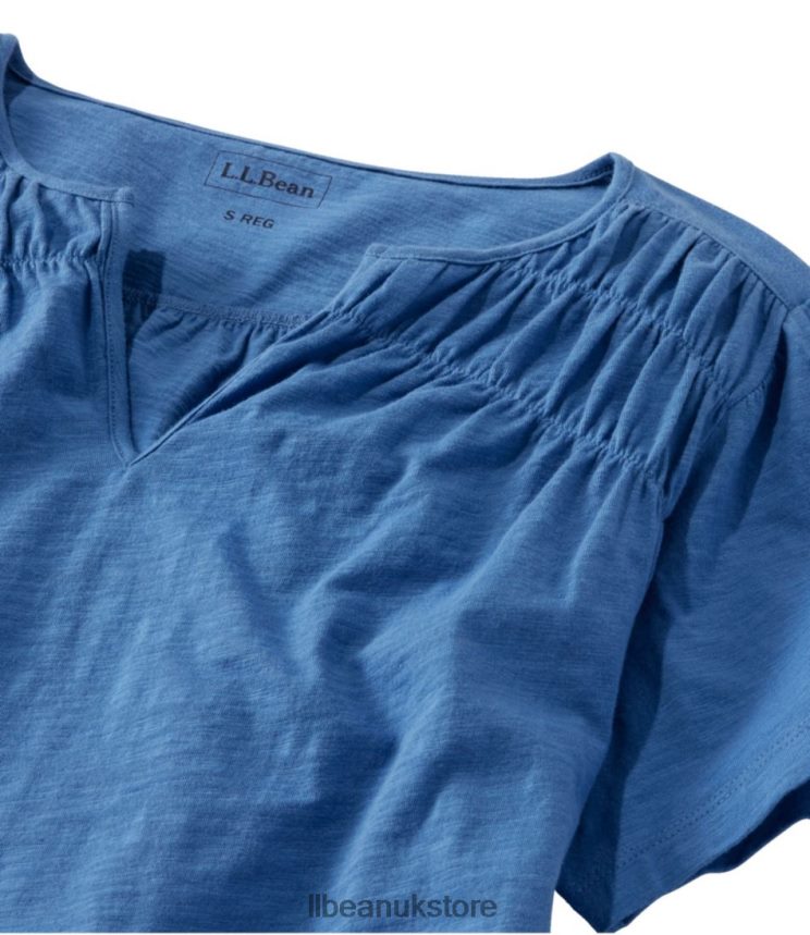 Clothing L.L.Bean Organic Cotton Tee Rustic Blue Women 0VRR663171