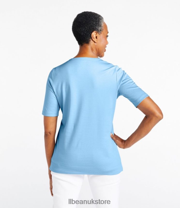 Clothing L.L.Bean Pima Cotton Tee Azalea Women 0VRR664646