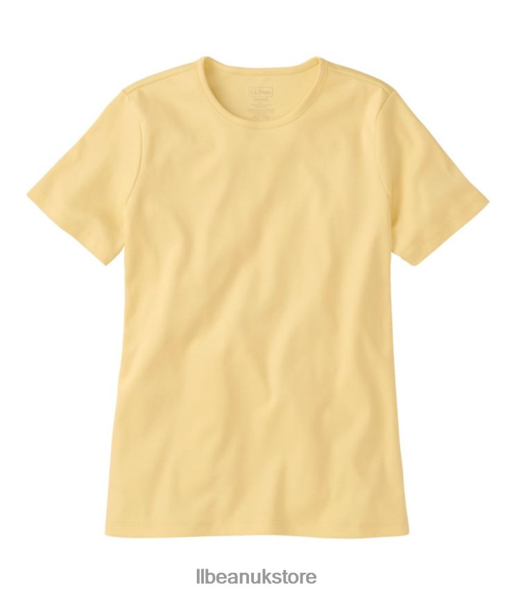 Clothing L.L.Bean Pima Cotton Tee Butter Women 0VRR666862