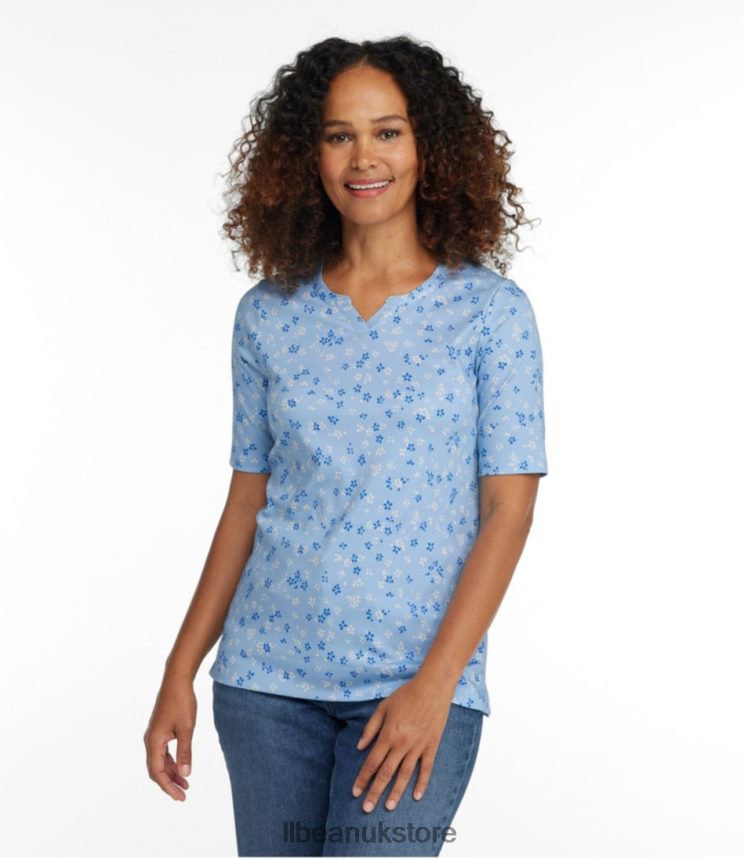 Clothing L.L.Bean Pima Cotton Tee Sea Salt Paisley Women 0VRR663500