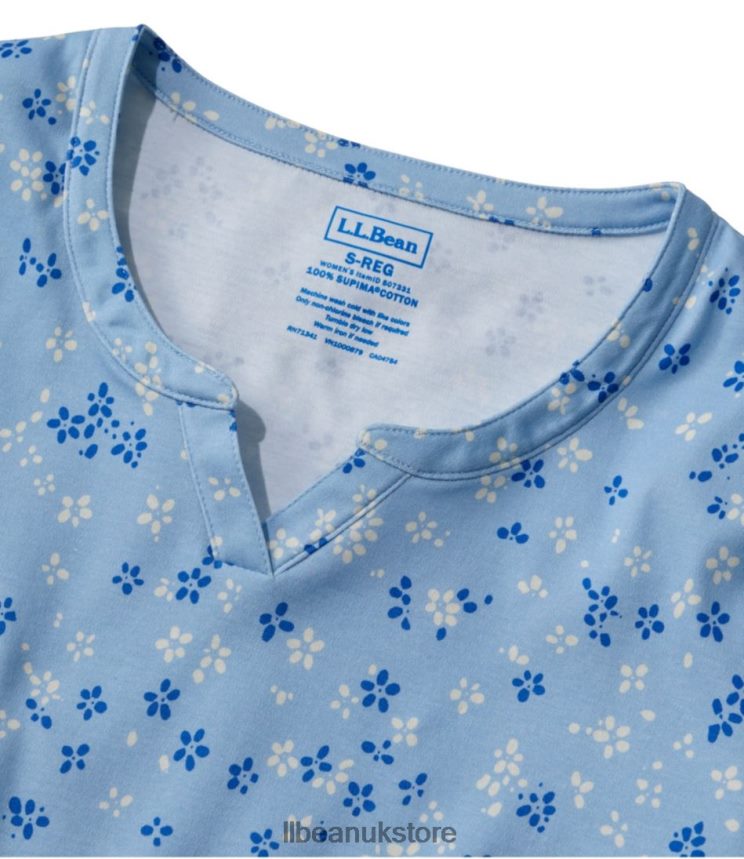 Clothing L.L.Bean Pima Cotton Tee Sea Salt Paisley Women 0VRR663500
