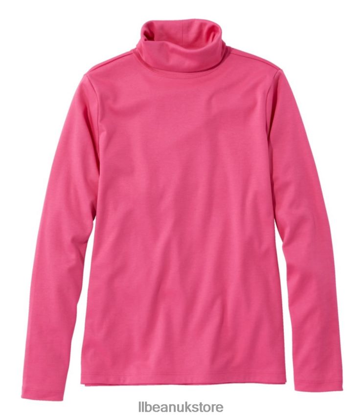 Clothing L.L.Bean Pima Cotton Turtleneck Azalea Women 0VRR666425