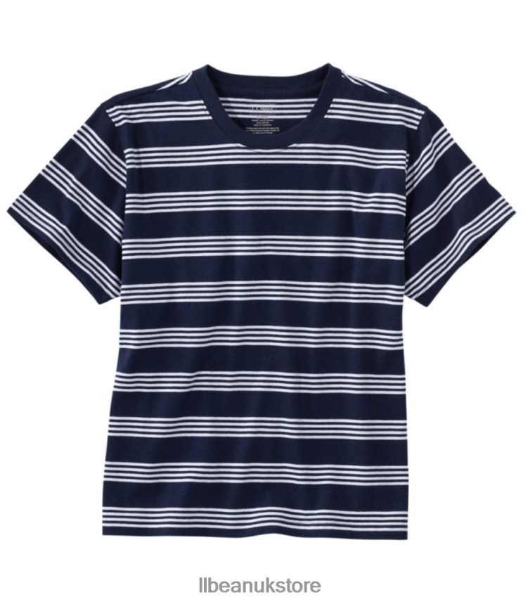 Clothing L.L.Bean Saturday T-Shirt Classic Navy/White Women 0VRR663494
