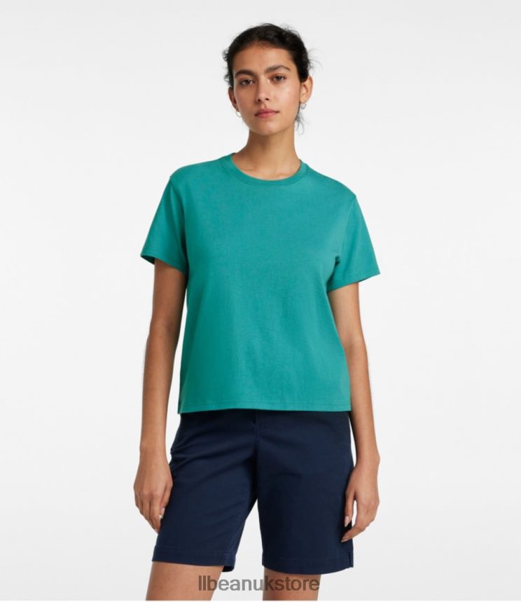 Clothing L.L.Bean Saturday T-Shirt Deep Turquoise Women 0VRR663096