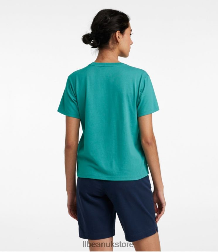 Clothing L.L.Bean Saturday T-Shirt Deep Turquoise Women 0VRR663096