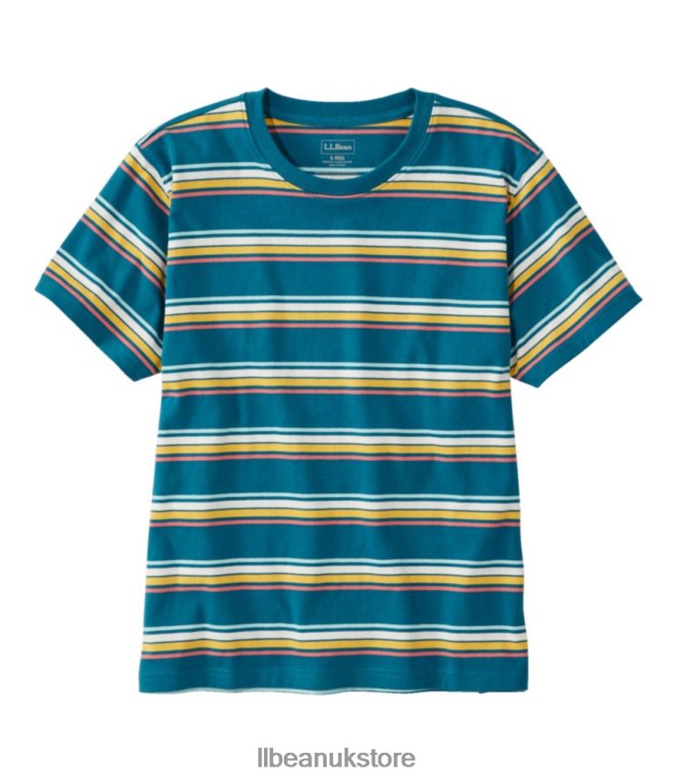Clothing L.L.Bean Saturday T-Shirt Lemon/White Women 0VRR66684
