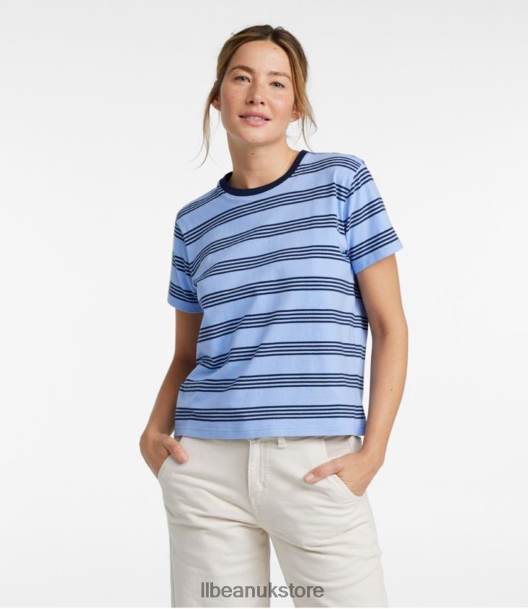 Clothing L.L.Bean Saturday T-Shirt Sailcloth Mixed Stripe Women 0VRR665986