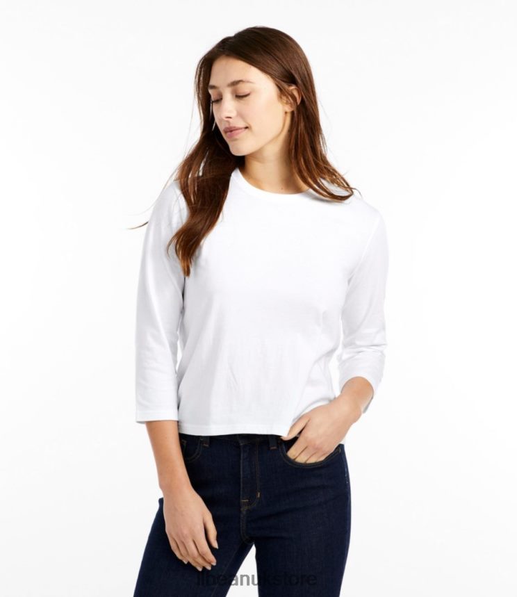 Clothing L.L.Bean Saturday T-Shirt White Women 0VRR665711