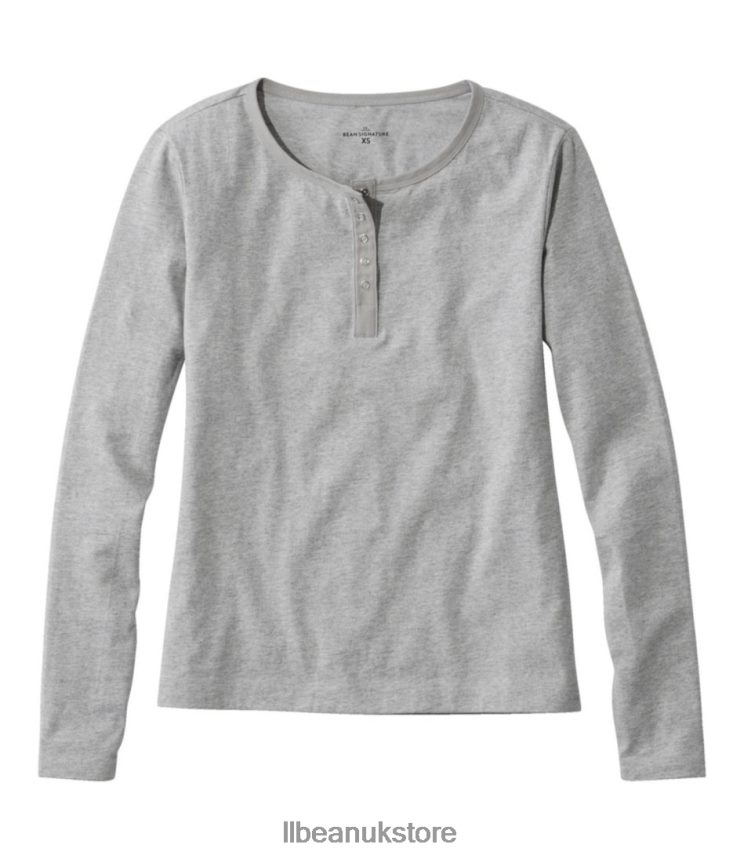 Clothing L.L.Bean Signature Rangeley Cotton Tee Gray Heather Women 0VRR663517