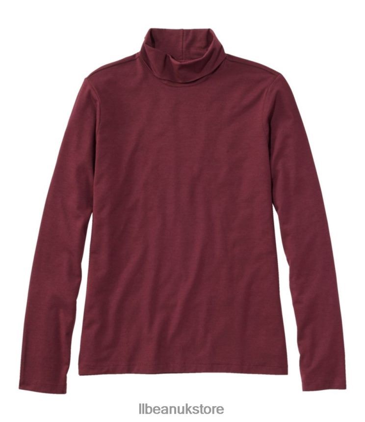 Clothing L.L.Bean Soft Stretch Supima Tee Deep Wine Women 0VRR666461