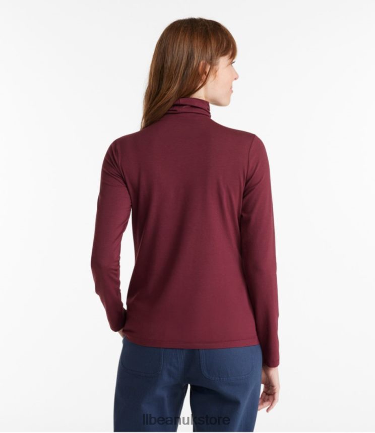 Clothing L.L.Bean Soft Stretch Supima Tee Deep Wine Women 0VRR666461