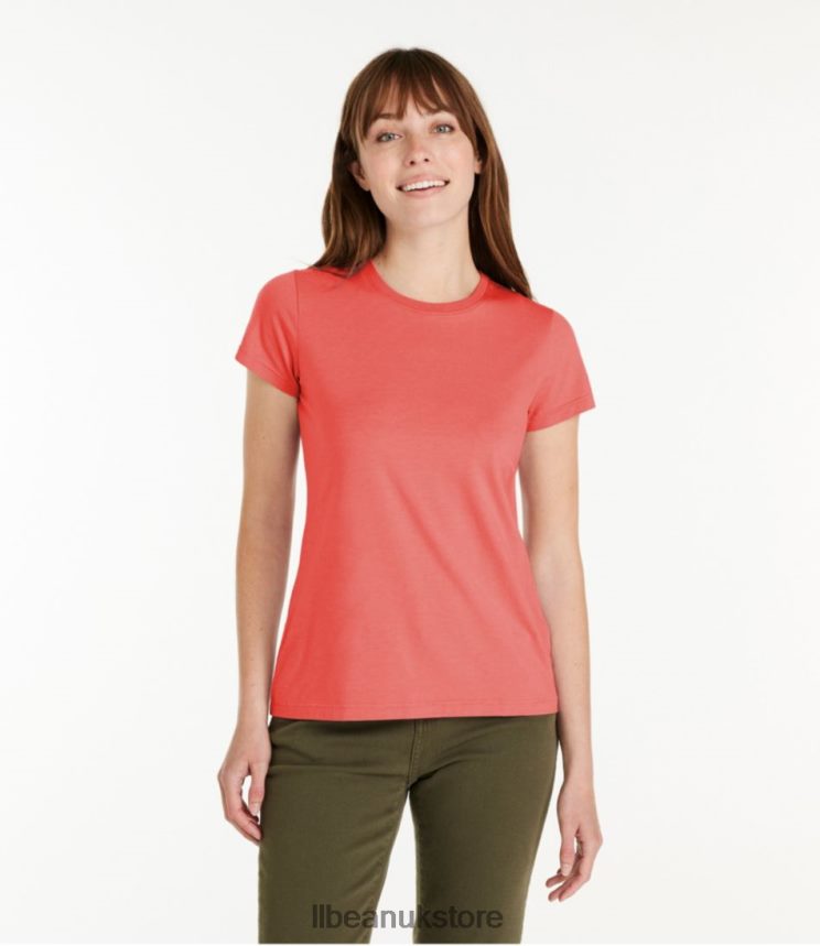 Clothing L.L.Bean Soft Stretch Supima Tee Sea Aqua Women 0VRR667033