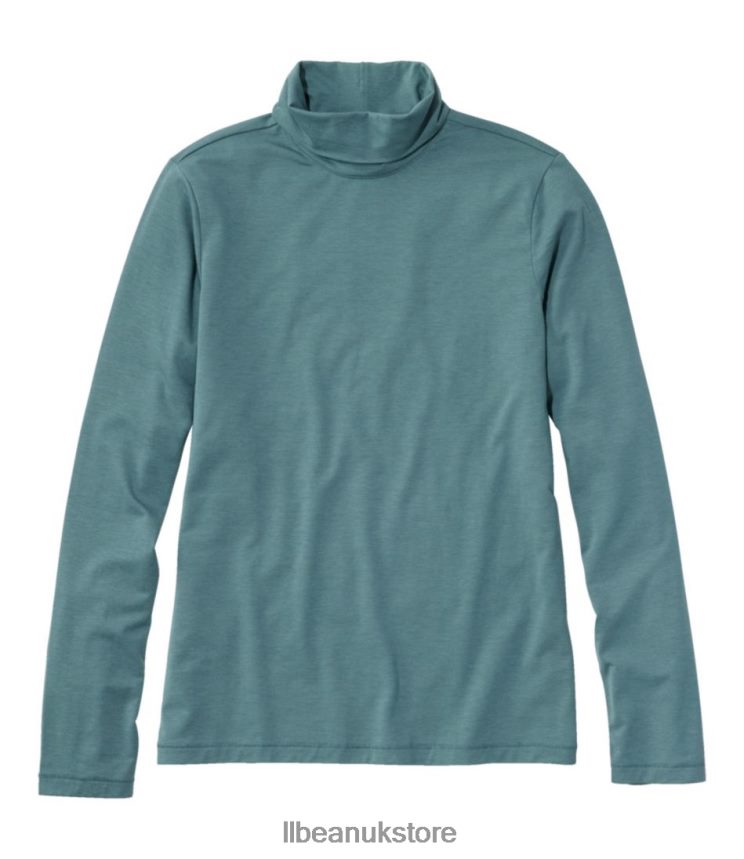 Clothing L.L.Bean Soft Stretch Supima Tee Soft Spruce Women 0VRR66131