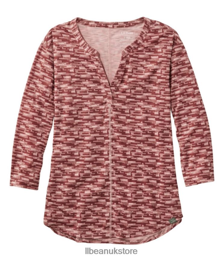 Clothing L.L.Bean Streamside Tee Blush Geo Stripe Women 0VRR664615