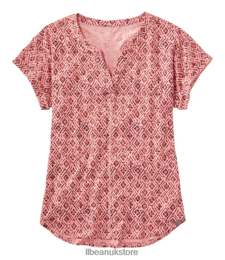 Clothing L.L.Bean Streamside Tee Blush Geo Women 0VRR665655
