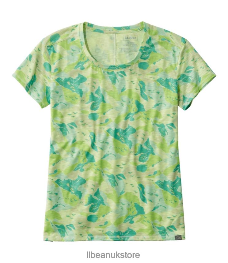 Clothing L.L.Bean Streamside Tee Citrus Green Camo Women 0VRR667292