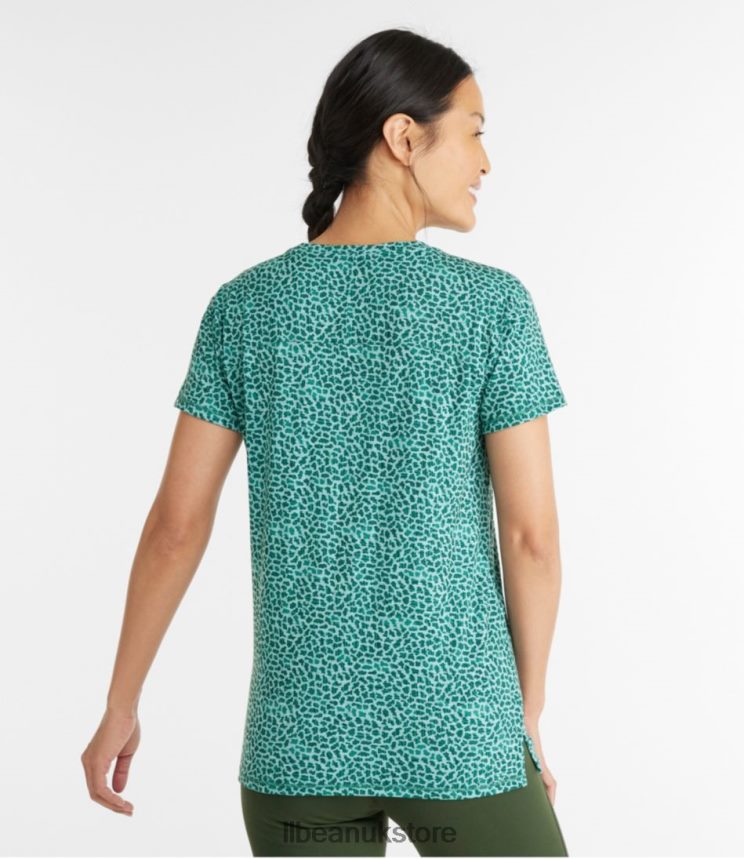 Clothing L.L.Bean Streamside Tee Citrus Green Camo Women 0VRR667292