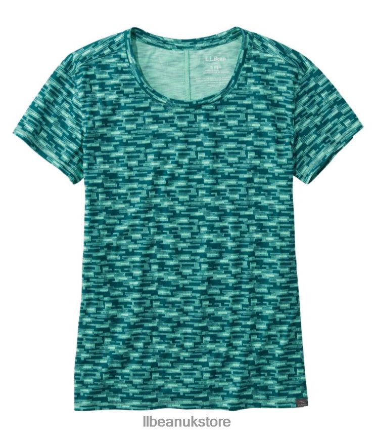 Clothing L.L.Bean Streamside Tee Faded Jade Geo Stripe Women 0VRR66230