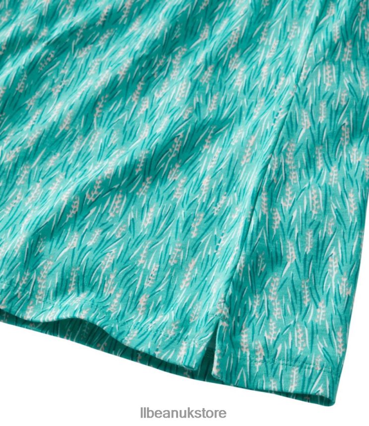 Clothing L.L.Bean Tee Alpine Blue Textured Geo Women 0VRR666913