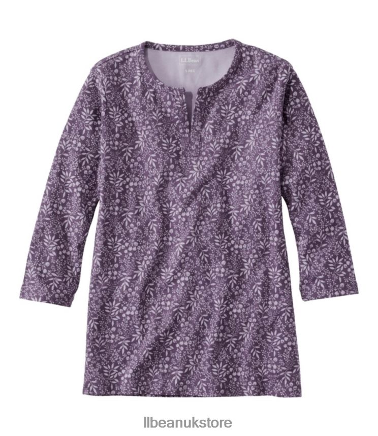Clothing L.L.Bean Tee Darkest Purple Vineyard Women 0VRR666453