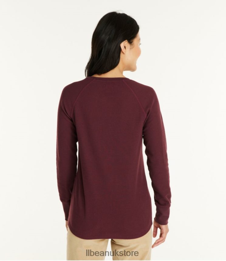 Clothing L.L.Bean Unshrinkable Mini-Waffle Tee Natural Women 0VRR666607