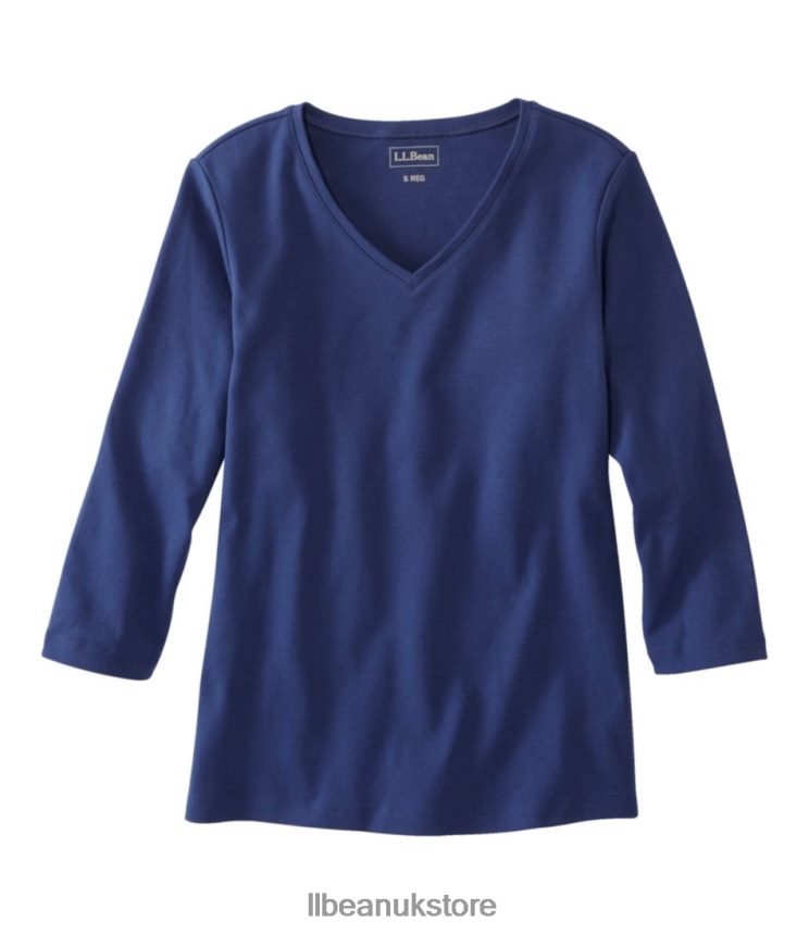 Clothing L.L.Bean V-Neck Alpine Blue Women 0VRR664