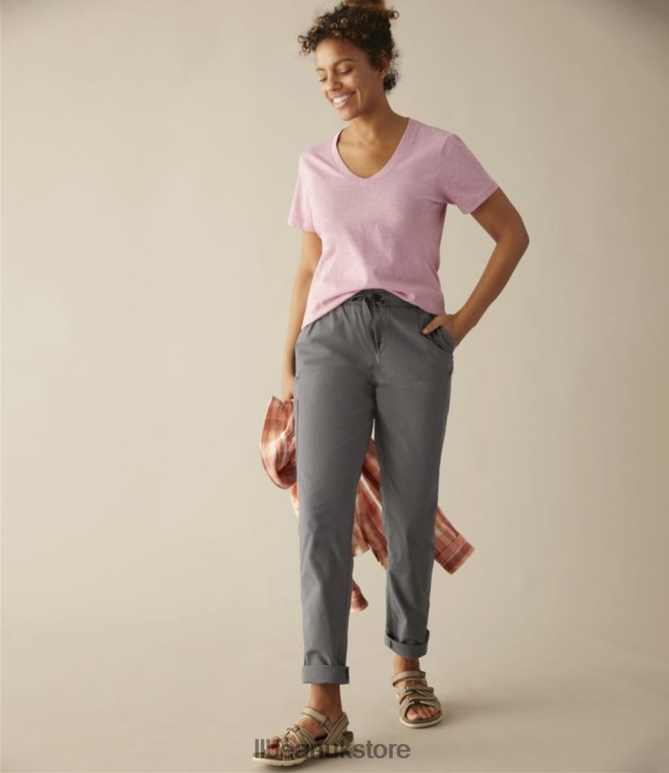 Clothing L.L.Bean Washed Cotton Tee Deep Wine Women 0VRR663118
