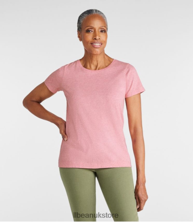Clothing L.L.Bean Washed Cotton Tee Rose Wash Heather Women 0VRR664796
