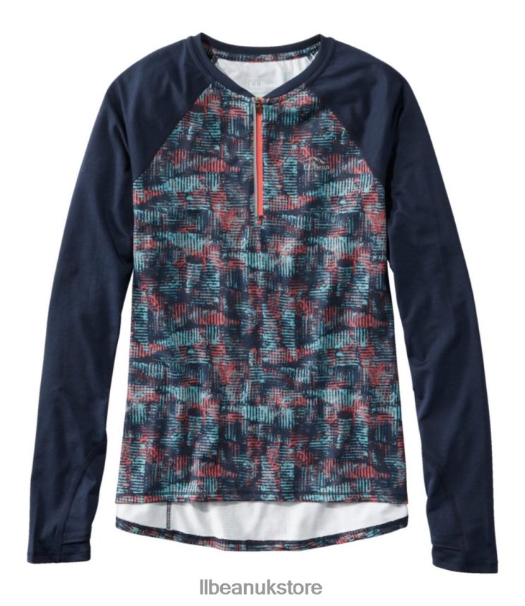 Clothing L.L.Bean Comfort Cycling Jersey Classic Navy Geo Print/Classic Navy Women 0VRR661722