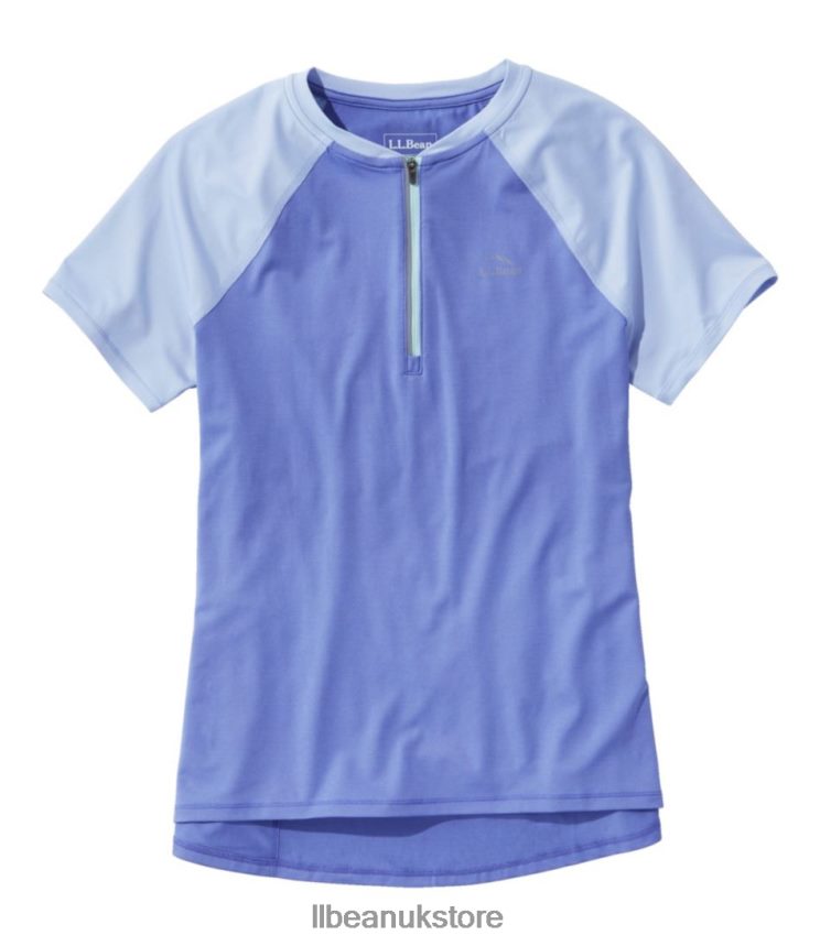 Clothing L.L.Bean Comfort Cycling Jersey Larkspur/Malibu Blue Women 0VRR661420