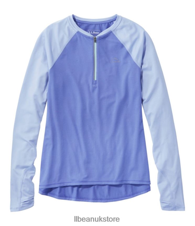 Clothing L.L.Bean Comfort Cycling Jersey Larkspur/Malibu Blue Women 0VRR661460