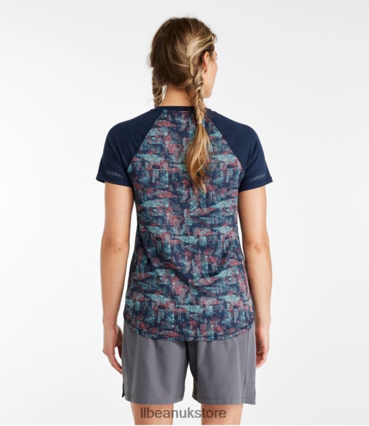 Clothing L.L.Bean Comfort Cycling Jersey Print Short-Sleeve Classic Navy Geo Print/Classic Navy Women 0VRR661668