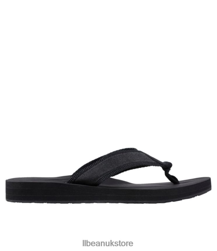 Footwear L.L.Bean Maine Isle Flip-Flops Black Women 0VRR661071