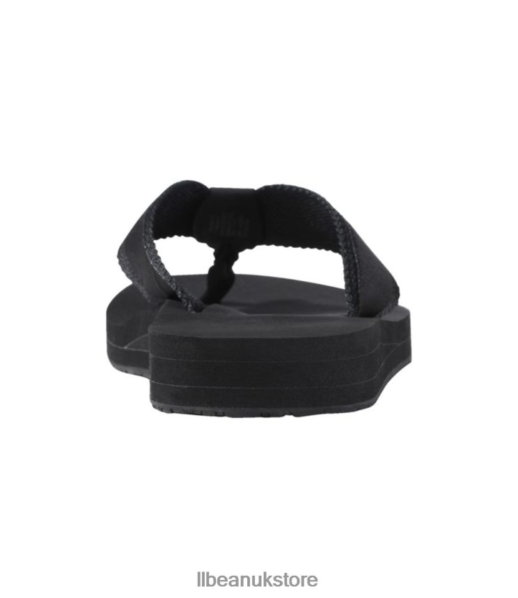 Footwear L.L.Bean Maine Isle Flip-Flops Black Women 0VRR661071