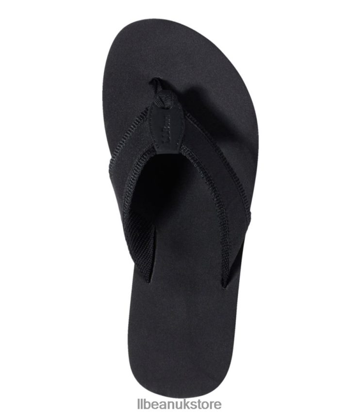 Footwear L.L.Bean Maine Isle Flip-Flops Black Women 0VRR661071