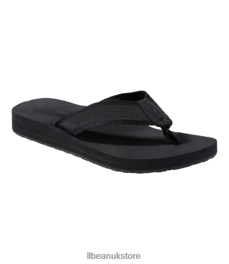 Footwear L.L.Bean Maine Isle Flip-Flops Black Women 0VRR661071
