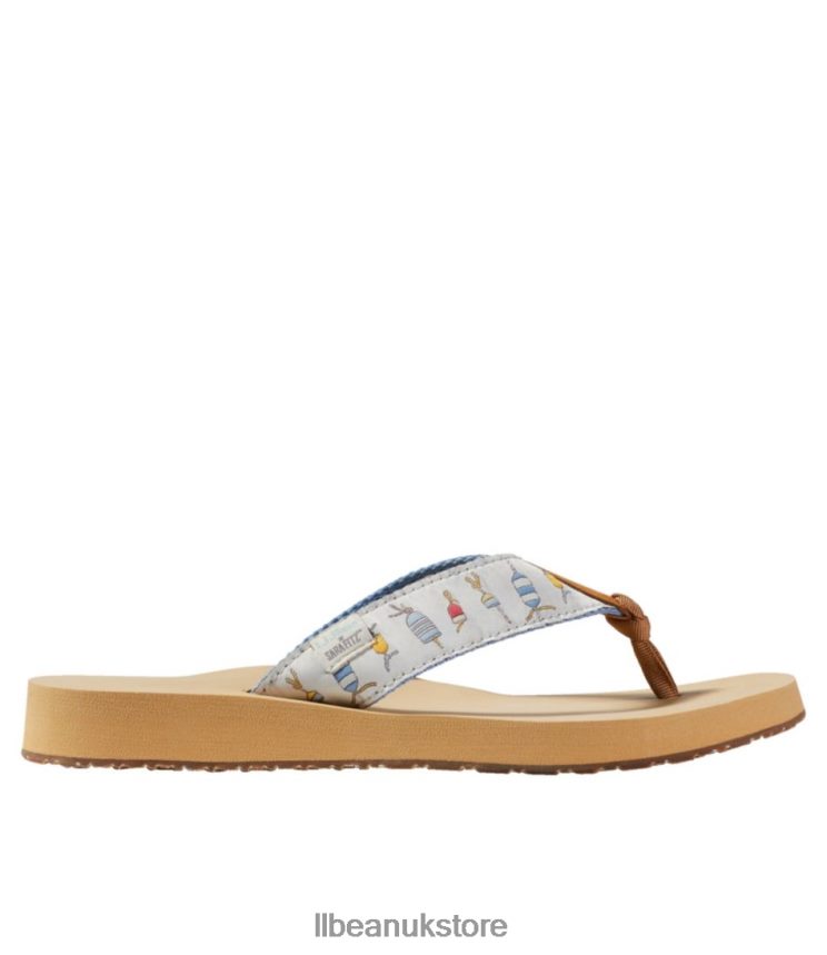 Footwear L.L.Bean Maine Isle Flip-Flops Buoy Women 0VRR661008