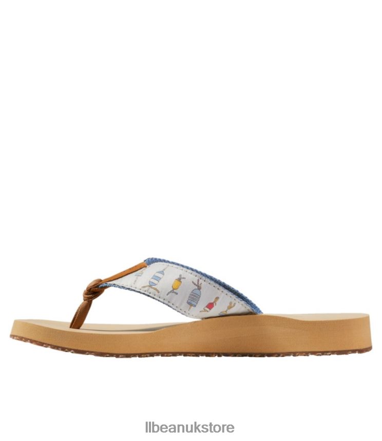 Footwear L.L.Bean Maine Isle Flip-Flops Paperwhite Lobster Women 0VRR663751