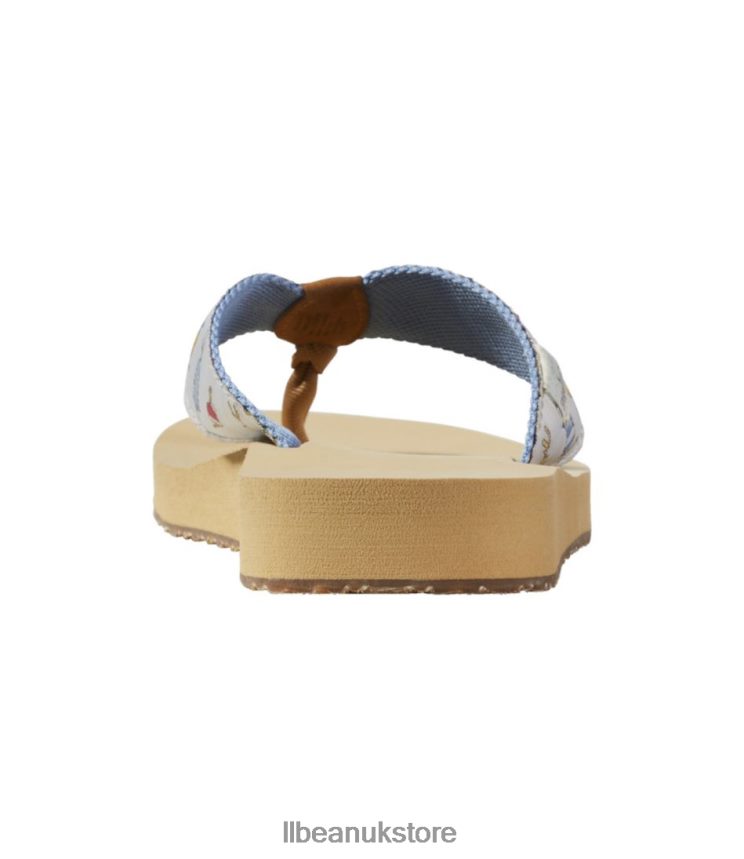 Footwear L.L.Bean Maine Isle Flip-Flops Paperwhite Lobster Women 0VRR663751