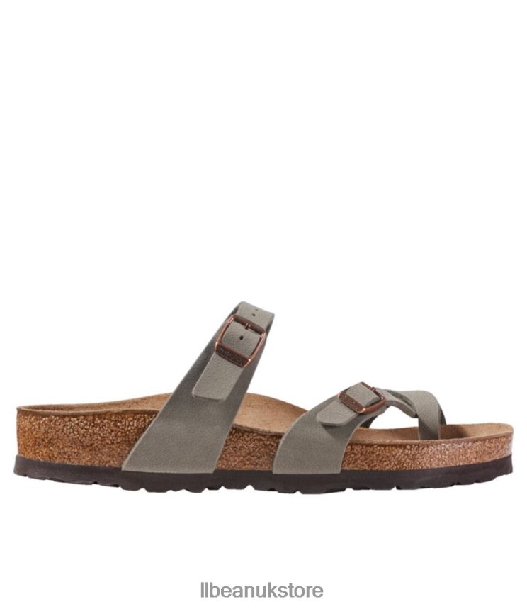 Footwear L.L.Bean Birkenstock Mayari Birkibuc Sandals Stone Women 0VRR661086