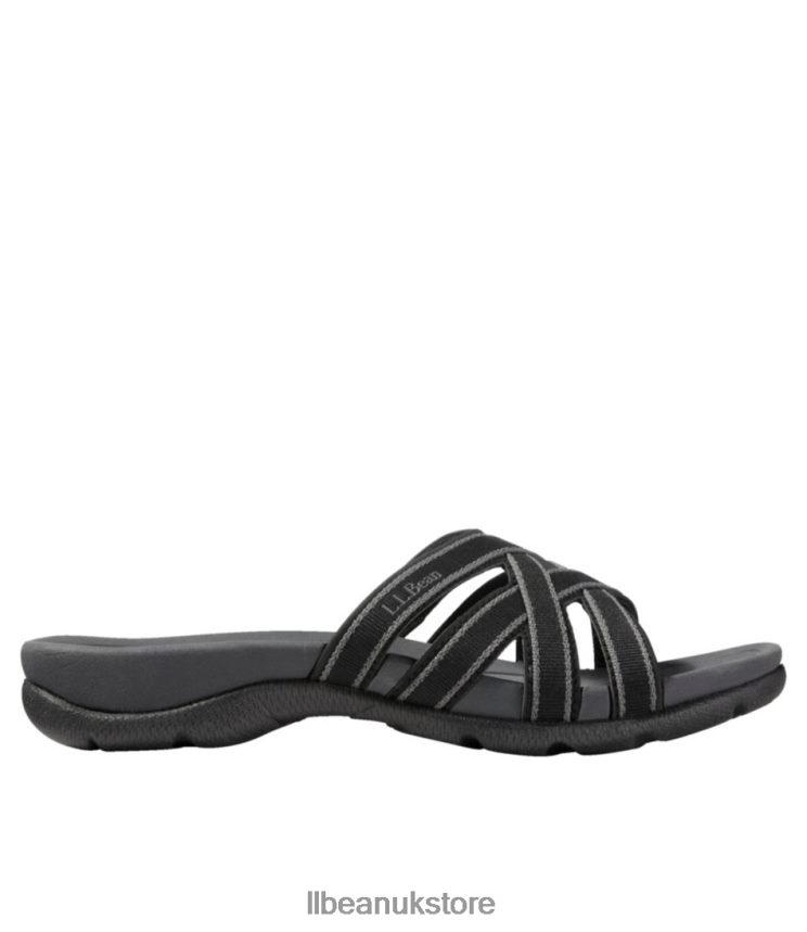 Footwear L.L.Bean Boothbay Slide Sandals Black Women 0VRR666101