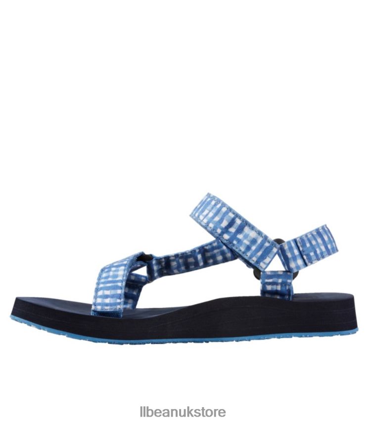 Footwear L.L.Bean Maine Isle Four-Point Sandals Mineral Red Gingham Women 0VRR661035