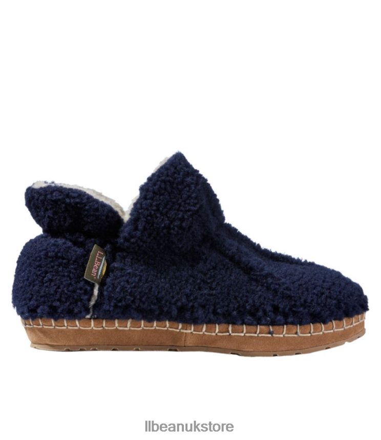 Footwear L.L.Bean Cozy Slipper Booties Bright Navy Women 0VRR663745