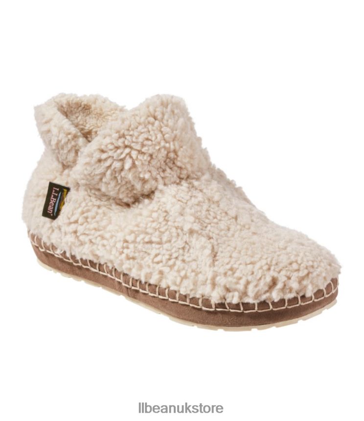 Footwear L.L.Bean Cozy Slipper Booties Natural Women 0VRR665177