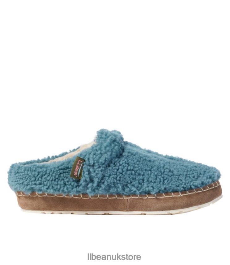 Footwear L.L.Bean Cozy Slipper Slides Storm Teal/Sienna Brick Women 0VRR666099