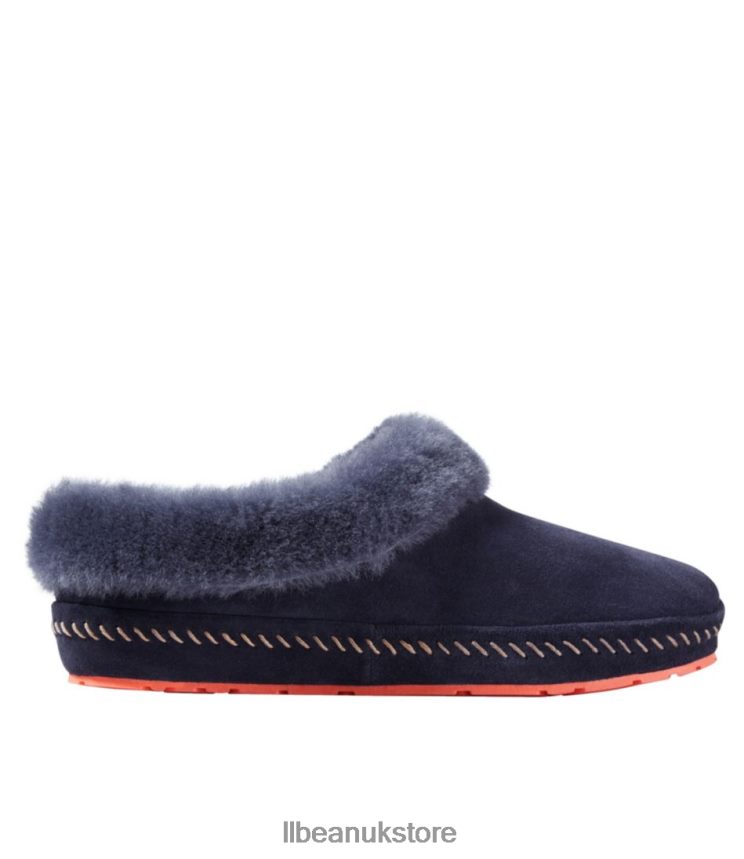 Footwear L.L.Bean Wicked Good Slippers Classic Navy/Coral Flame Women 0VRR666086