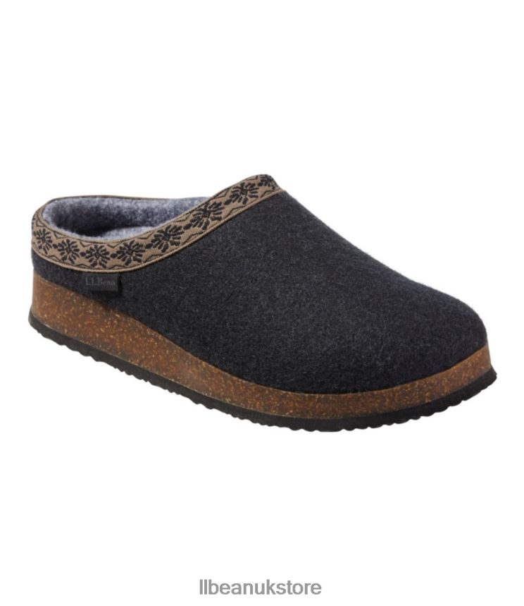 Footwear L.L.Bean Wool Slipper Clogs Shale Gray Women 0VRR663737