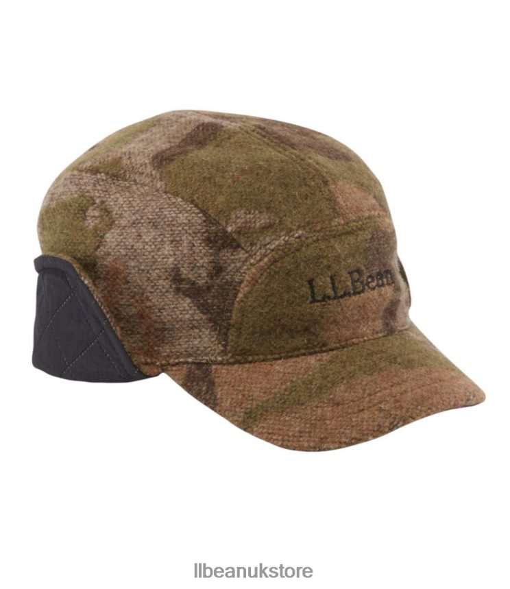 Outdoor Equipment L.L.Bean Maine Guide Wool Cap with PrimaLoft Camo Women 0VRR66615